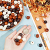 GOMAKERER 120Pcs 3 Colors Wood European Beads WOOD-GO0001-10-3