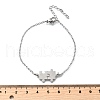 201 Stainless Steel Pulsera Puzzle Link Bracelets BJEW-B128-03P-5