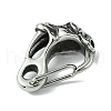 Tibetan Style 304 Stainless Steel Spring Gate Rings STAS-C099-09AS-2