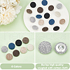 WADORN 80Pcs 8 Colors 1-Hole Linen Button DIY-WR0003-45-3