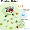 40pcs 8 colors Handmade Bumpy Lampwork Beads LAMP-HS0001-07-4