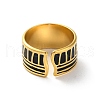 304 Stainless Steel Enamel Cuff Rings for Men RJEW-M171-35G-3