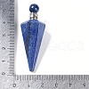 Dyed Natural Lapis Lazuli Faceted Cone Openable Perfume Bottle Big Pendants G-L524-18P-09-4