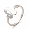304 Stainless Steel Snake Adjustable Ring for Women RJEW-B027-25P-1