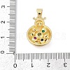 Brass Micro Pave Cubic Zirconia Pendants KK-A241-03G-3
