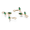Brass Micro Pave Cubic Zirconia Links Connectors KK-S359-156C-RS-3