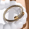 304 Stainless Steel Torque Bangles for Women BJEW-P310-25GP02-1