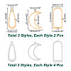 CHGCRAFT 18Pcs 6 Styles 201 Stainless Steel Pendants STAS-CA0001-61-2