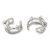 Rack Plating Brass Micro Pave Cubic Zirconia Star Cuff Earrings EJEW-E290-11P-2