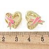Brass Enamel European Beads KK-K298-04B-G-3