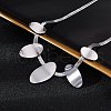 304 Stainless Steel Oval Bib Necklaces NJEW-R026-29P-3