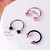 316L Stainless Steel Circular/Horseshoe Barbell Nose Rings WG0A548-08-1