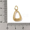 Brass Micro Pave Clear Cubic Zirconia Pendants KK-R162-009G-3