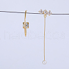 Asymmetrical Brass Pave Clear Cubic Zirconia Stud Earrings DV1745-2