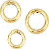 Unicraftale 3Pcs 3 Style Ion Plating(IP) 304 Stainless Steel Spring Gate Rings STAS-UN0033-63-1