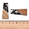 Opaque Resin & Walnut Wood Pendants RESI-T058-04A-4