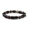4Pcs Natural Crackle Agate & Indian Agate & Natural Agate & Synthetic Hematite and Coconut Beads Stretch Bracelets Set for Women Men BJEW-JB08937-3