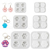  3Pcs 3 Style Paw Print Shape DIY Silicone Molds DIY-TA0005-22-1