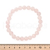 Natural Rose Quartz Stretch Bracelets G-N0272-01-5