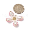 Two Tone Glass Seed Beaded Butterfly Pendants PALLOY-MZ00563-01-2