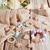 Olycraft 30Pcs 2 Styles Wood Beads WOOD-OC0002-74-4