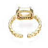 Mother's Day Rings Brass Micro Pave Cubic Zirconia Cuff Rings RJEW-Q161-003D-NF-3
