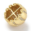 Rack Plating Brass Micro Pave Clear Cubic Zirconia Pendant Bails KK-L224-002G-2