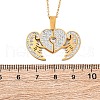 304 Stainless Steel Polymer Clay Crystal Rhinestones Openable Pendant Necklaces for Women NJEW-Z065-09G-5