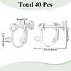 SUNNYCLUE 40Pcs Brass Screw Clip Earring Converter KK-SC0004-68S-2
