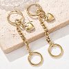 304 Stainless Steel Hoop Earrings EJEW-V016-04G-2