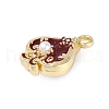 Rack Plating Alloy Enamel Pendants PALLOY-P309-06G-04-2