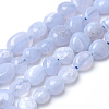 Natural Blue Lace Agate Beads Strands G-Q952-22-6x8-1