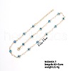 Brass Resin Evil Eye Link Lock Collarbone Necklaces TU6924-1-1