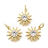Brass Micro Pave Cubic Zirconia Pendants KK-U072-22G-1