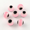 Round Evil Eye Resin Beads RESI-R159-12mm-11-1