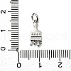 Brass Micro Pave Cubic Zirconia Charms KK-P295-04P-3