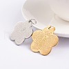 Flower with Word 304 Stainless Steel Pendants STAS-F016-01-1