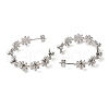 Non-Tarnish 304 Stainless Steel Flower Stud Earrings EJEW-K290-01P-2
