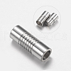 Tarnish Resistant 304 Stainless Steel Magnetic Clasps with Glue-in Ends STAS-F149-04P-A-1