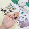 SUPERFINDINGS 2 Sets Natural & Synthetic Mixed Stone Keychain KEYC-FH0001-15-3