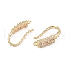 Brass Micro Pave Cubic Zirconia Earring Hooks KK-U008-14G-2