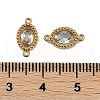 Ion Plating(IP) 304 Stainless Steel Cubic Zirconia Oval Links Connector Charms STAS-K256-22G-02-3