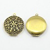 Romantic Valentines Day Ideas for Him with Your Photo Brass Diffuser Locket Pendants X-ECF134-2AB-2