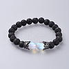 Synthetic Moonstone Stretch Bracelets BJEW-JB04563-05-1