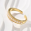 Brass Cuff Finger Rings RJEW-C120-04G-3