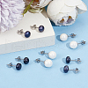 Beebeecraft 6 Pairs 2 Style Shell Pearl Ball Stud Earrings EJEW-BBC0001-34-4