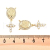 Brass Pave Cubic Zirconia Pendants KK-U009-09E-G-3
