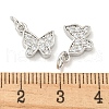 Rack Plating Brass Micro Pave Clear Cubic Zirconia Pendants KK-B093-13A-P-3