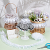 Polyester Double Layer Pleated Lace Ribbon OCOR-WH0097-43B-5
