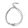 304 Stainless Steel 2-strand Chain Bracelets BJEW-Z077-06P-1